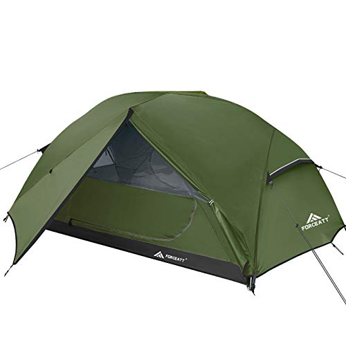 Forceatt Tienda de Campaña 2-3 Personas 100% Impermeable, Ventilación Doble Capa Peso Ligero Acampar Tienda, Fácil de Instalar, Ideal para Practicar Senderismo y Actividades al Aire Libre.