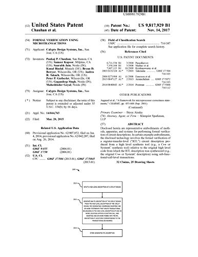 Formal verification using microtransactions: United States Patent 9817929 (English Edition)