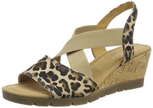 Gabor Shoes Comfort Sport, Sandalia con Pulsera para Mujer, Beige (Natur (Kork/Ambra) 90), 36 EU