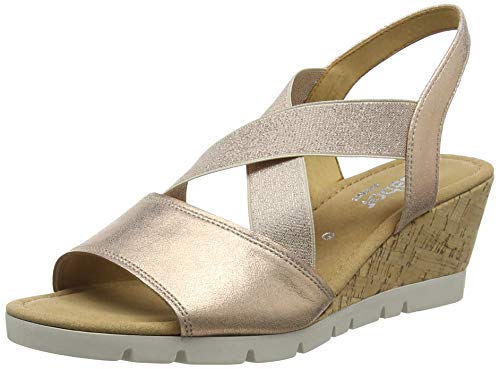Gabor Shoes Comfort Sport, Sandalia con Pulsera para Mujer, Multicolor (Corallo (Kork) 64), 36 EU