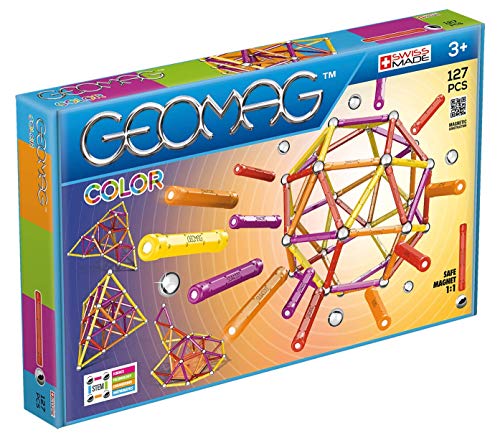 Geomag Classic Color Construcciones magnéticas y juegos educativos, 127 piezas (264), Multicolor
