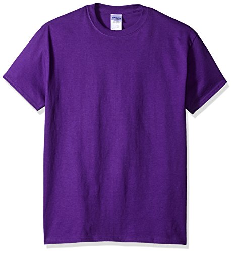 Gildan - Camiseta básica de Manga Corta Modelo Ultra Cotton para Hombre Caballero (M) (Violeta)