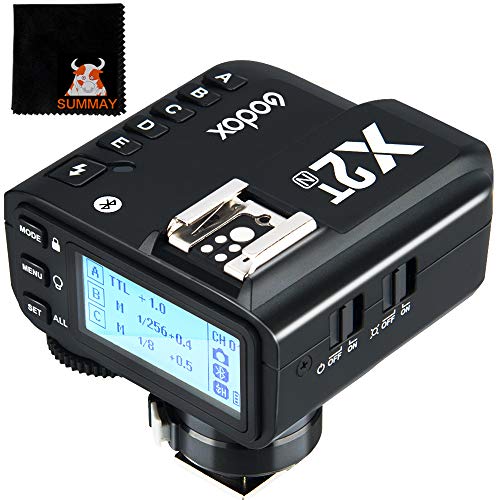 Godox X2T-N TTL Inalámbrico Flash Disparador 1 / 8000s HSS Función TCM para Nikon cámara conexión Bluetooth 5 Botones de Grupo y 3 Botones de función