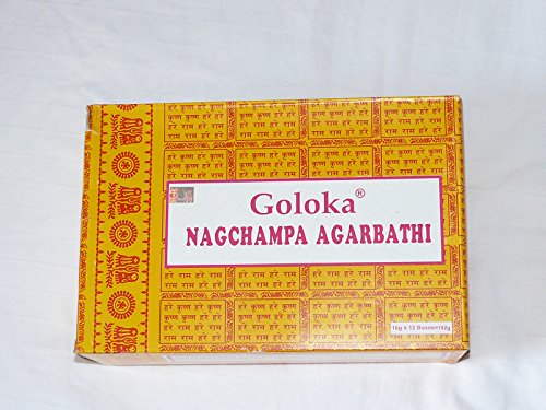 GOLOKA INCIENSO NAGCHAMPA 16GR. X 12 CAJAS = 192 GR.