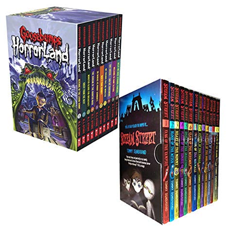 Goosebumps HorrorLand Series & Scream Street 23 Books Box Gift Set Collection...