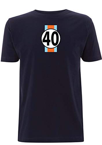 Gulf GT40 - Camiseta para hombre (24 horas), diseño de McQueen F1 Sport Classic Ford número 40