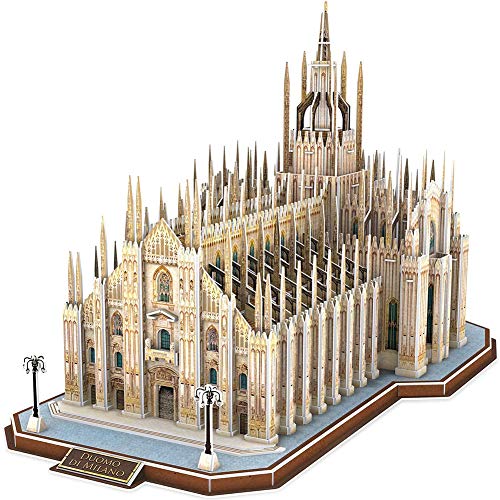 GZYM Puzzle en 3D Italia Duomo di Milano Arquitecturas Regalo Kits Modelo de Recuerdo para Adultos y niños, 251 Piezas