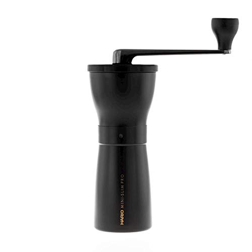 HARIO Mini Mill Slim Pro Molinillo de café, Acero Inoxidable, Negro