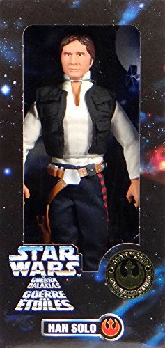 Hasbro Figura de acción Han Solo in Smuggler Gear A New Hope 12 pulgadas, 30 cm, Star Wars Power of The Force Collection 1996