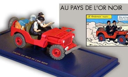 Hergé - Atlas - En voiture Tintin - 07 - Tintin au pays de l'or noir, la jeep rouge