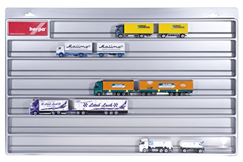 Herpa 029728 – Camiones vitrina colgador Trains, vehículos, plata , color/modelo surtido