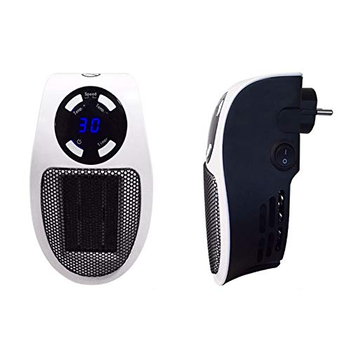 HKD Portátil Mini Calefactor cerámico, Termostato Ajustable Enchufable Calefactor Eléctrico for Cuarto de baño, habitación de los niños, Dormitorio, Oficina (Color : Black, Size : 500W) HKD Portátil Mini Calefactor cerámico, Termostato Ajustable Enchufable Calefactor Eléctrico for Cuarto de baño, habitación de los niños, Dormitorio, Oficina (Color : Black, Size : 500W)