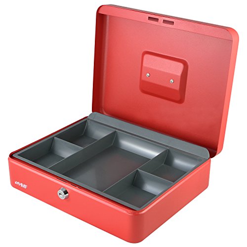 HMF 10130-03 Caja de caudales 30 x 24 x 9 cm, rojo