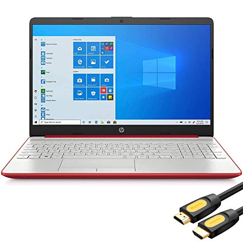 HP 15.6" HD Micro-Edge Laptop, Intel Pentium Gold 6405U up to 2.40 GHz, 8GB RAM, 512GB SSD, Webcam, USB Type-C, Ethernet, HDMI, Mytrix HDMI Cable, Win 10 Home S QWERTY US Version