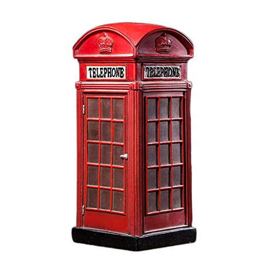 Huchas Cajas de dinero de teléfono de Londres Red Box Die Cast dinero banco británico cabina telefónica hucha con monedas Reino Unido almacenaje del ahorrador Decoración del hogar Huchas decorativas