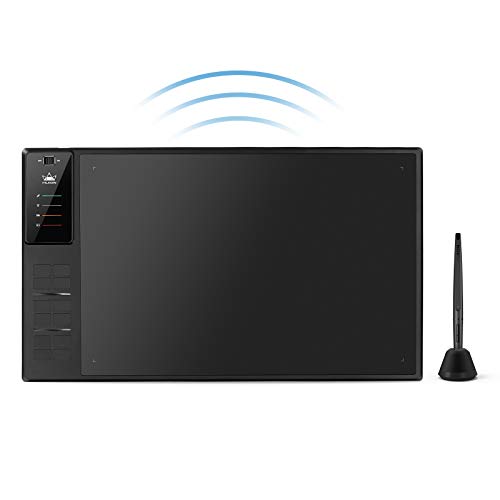 HUION WH1409 Tableta gráfica de dibujo Tableta gráfica inalámbrica de gran tamaño para pintar con 8192 niveles de sensibilidad a la presión del lápiz y 12 teclas Express HUION WH1409 Tableta gráfica de dibujo Tableta gráfica inalámbrica de gran tamaño para pintar con 8192 niveles de sensibilidad a la presión del lápiz y 12 teclas Express