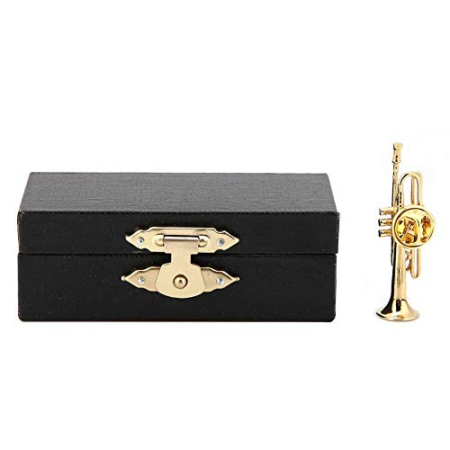 Hztyyier Tiny Jewel Instrumento de Trompeta Broche Pin Instrumentos Musicales Broche Vestido de Mujer Clip Trompeta Músico Solapa Sombrero Pin Alfiler de Corbata Regalos(#2)