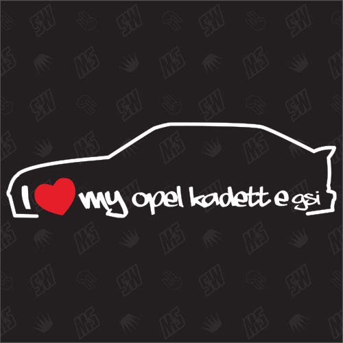 I Love My Kadett E GSI – Pegatinas compatibles con Opel – Año de construcción 1989 – 1995