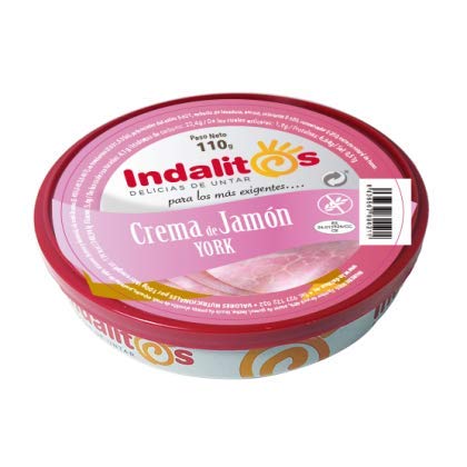 Indalitos - Crema de Jamón York - Bandeja de 5 Latas 110 g