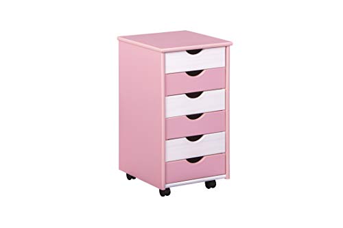 Inter Link Color 2 cómoda de Madera Maciza lacada en Azul 36 x 65 x 40 cm, Rosa/Blanco, 36 x 40 x 65 cm Inter Link Color 2 cómoda de Madera Maciza lacada en Azul 36 x 65 x 40 cm, Rosa/Blanco, 36 x 40 x 65 cm