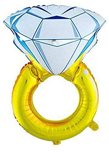 Item Shape Foil Balloons (Pack of 1 Diamond Ring) for Engagement Part Decorations
