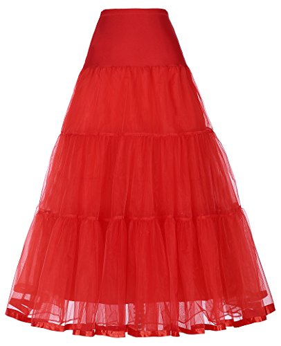 Jack Smith Enagua roja para Mujer Encantadora para Vestido Retro de los años 40 JS0421-4 M