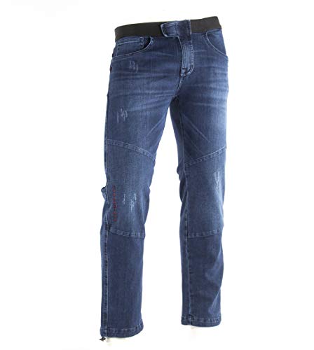 Jeanstrack Turia Jeans Pantalón de Escalada, Hombre, Jean, S