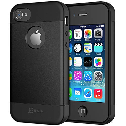 JETech Funda para iPhone 4 y iPhone 4s, Negro JETech Funda para iPhone 4 y iPhone 4s, Negro