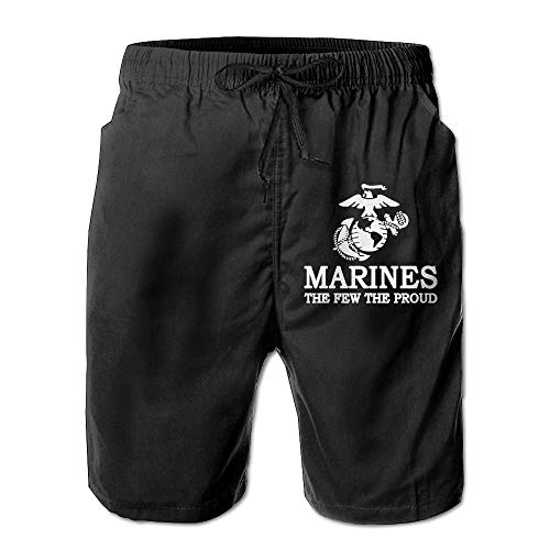 Jhonangel USMC US Marine Corps Logo USMC The Few The Proud Man Beachwear Shorts Pantalones de Playa XL