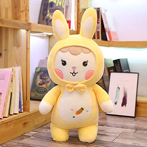 JKONG Cute Soft Toy Rabbit Pillow Doll Muñeca de Trapo Doll 80cm Amarillo