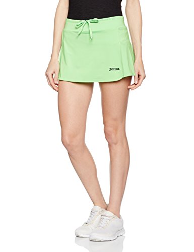 Joma SHT.S0M01 - Falda de tenis para mujer, color Verde (Green Fluor), talla Small