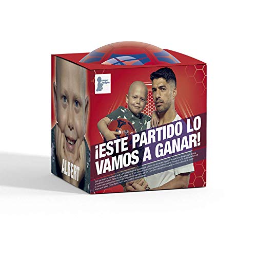 Juegaterapia - Balón Pelón solidario Personalizado por Albert y Luis Suárez del Atlético de Madrid. PVC 320 Gramos, 22 cm diámetro