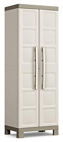 Keter Excellence Armario Alto con 4 baldas, Arena/Gris, 182 x 65 x 45 cm Keter Excellence Armario Alto con 4 baldas, Arena/Gris, 182 x 65 x 45 cm