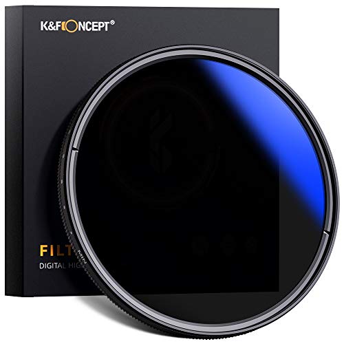 K&F Concept 58mm Filtro ND Variable ND2~ND400 para Objetivo 58mm con Funda (9 Pasos)