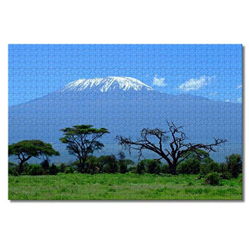 Kilimanjaro Amboseli Kenia Rompecabezas para Adultos niños 1000 Piezas Recuerdos de Viaje Juego Educativo Familiar Rompecabezas de Madera Regalos