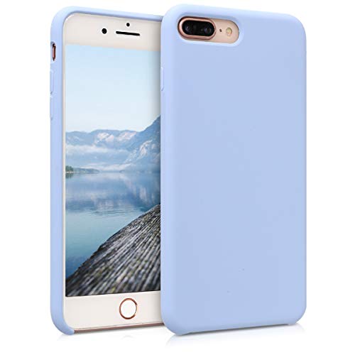 kwmobile Funda Compatible con Apple iPhone 7 Plus / 8 Plus - Carcasa de TPU para móvil - Cover Trasero en Azul Claro
