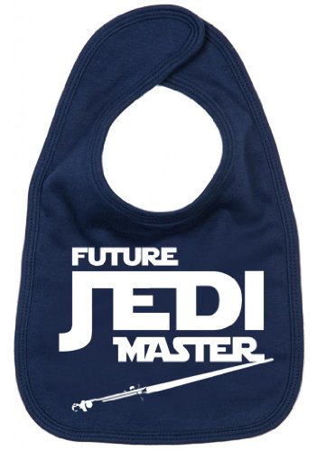 La imagen es solo este producto tiene todo lo - Jedi Master Future - diseño de bebé, infantil, con forma de babero