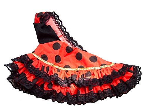 La Señorita Vestido Ropa Muñeca Flamenco España Disfraz Rojo Puntos Negro La Señorita Vestido Ropa Muñeca Flamenco España Disfraz Rojo Puntos Negro