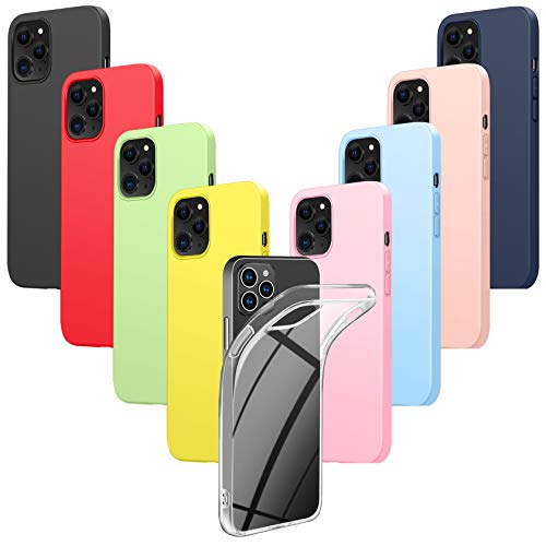 Leathlux 9 Pack Funda iPhone 12 Pro, 9 Unidades Caso Juntas Fina Silicona TPU Flexible Colores Carcasas iPhone 12 6.1 Inch Leathlux 9 Pack Funda iPhone 12 Pro, 9 Unidades Caso Juntas Fina Silicona TPU Flexible Colores Carcasas iPhone 12 6.1 Inch