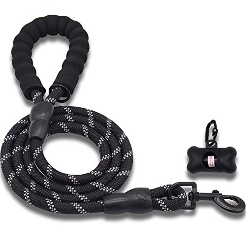 Leeyunbee 1.5 M Correa de Perro Nylon Fuerte, Correa para Perro con Mango Acolchado Cómodo Suave y Hilos Reflectantes, Elástica Antideslizantes, para Perros Grandes y Medianos (Negro) Leeyunbee 1.5 M Correa de Perro Nylon Fuerte, Correa para Perro con Mango Acolchado Cómodo Suave y Hilos Reflectantes, Elástica Antideslizantes, para Perros Grandes y Medianos (Negro)