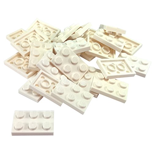 LEGO Bricks 3021 City - Plancha (2 x 3 pivotes, 10 Unidades), Color Blanco