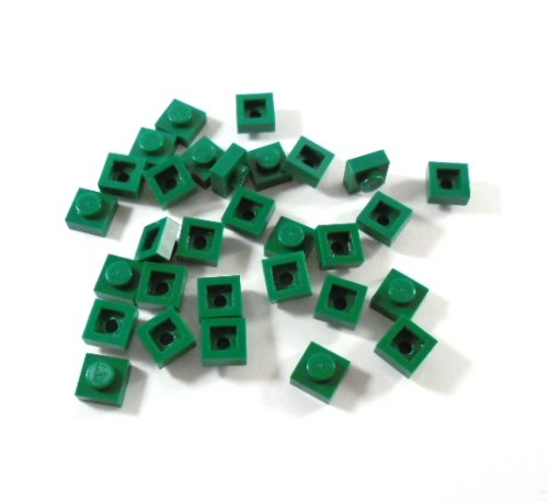 LEGO Bricks - Plancha (30 Unidades, 1 x 1 pivotes), Color Verde