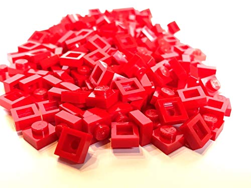 LEGO - Plancha (200 unidades, 1 x 1 pivotes, 200 unidades), color rojo