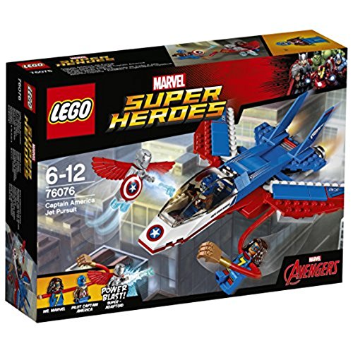 Lego Super Heroes-76076 Jet del Capitán América, Multicolor, Miscelanea (76076)