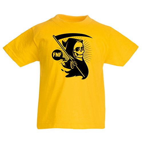 lepni.me Camisas para niños Muerte (12-13 Years Amarillo Multicolor)