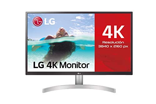 LG 27UL550-W - Monitor 4K UHD de 68,6 cm (27") con Panel IPS (3840 x 2160 píxeles, 16:9, 300 cd/m², sRGB >98%, 1000:1, 5 ms, 60 Hz) Color Blanco
