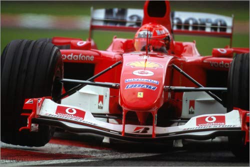 Lienzo 60 x 40 cm: Michael Schumacher, Ferrari F2004, F1 Belgian GP 2004 de Motorsport Images - cuadro terminado, cuadro sobre bastidor, lámina terminada sobre lienzo auténtico, impresión en lienzo