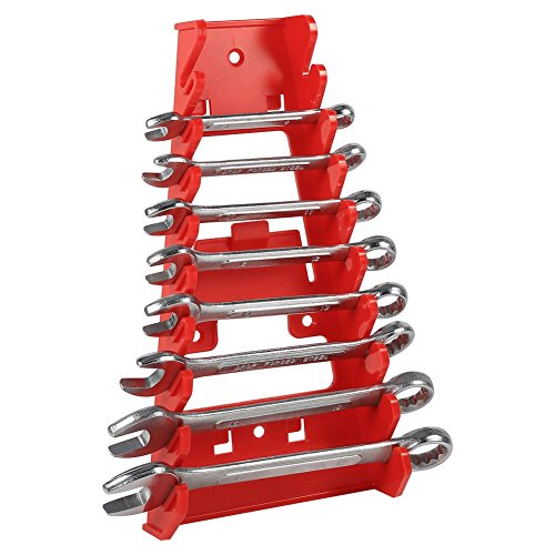 Llaves combinadas, Soporte para 9 llaves combinadas,Color Rojo, Plástico
