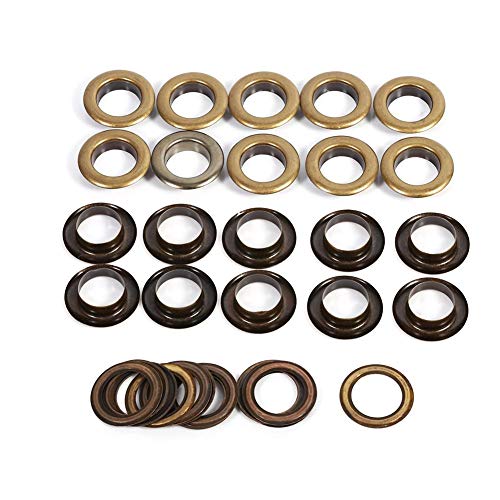 Lote de ojetes para cuero, lona, ropa, zapatos, cinturones, bolsos, bricolaje y artesanía, de color latón antiguo, de8mm (0.31inch)/10mm (0.39inch)/12mm (0.47inch)/14mm (0.55inch)/17mm(17mm 20sets) Lote de ojetes para cuero, lona, ropa, zapatos, cinturones, bolsos, bricolaje y artesanía, de color latón antiguo, de8mm (0.31inch)/10mm (0.39inch)/12mm (0.47inch)/14mm (0.55inch)/17mm(17mm 20sets)