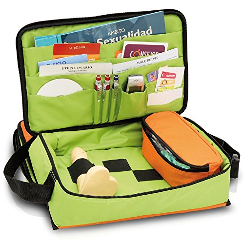 Maletín de educación sexual | Modelo EDUSEX´S | Elite Bags | Medidas: 40 x 24 x 16 cm | Colores juveniles y alegres: naranja y verde | Material resistente y lavable | Para fomentar una vida sexual san Maletín de educación sexual | Modelo EDUSEX´S | Elite Bags | Medidas: 40 x 24 x 16 cm | Colores juveniles y alegres: naranja y verde | Material resistente y lavable | Para fomentar una vida sexual san
